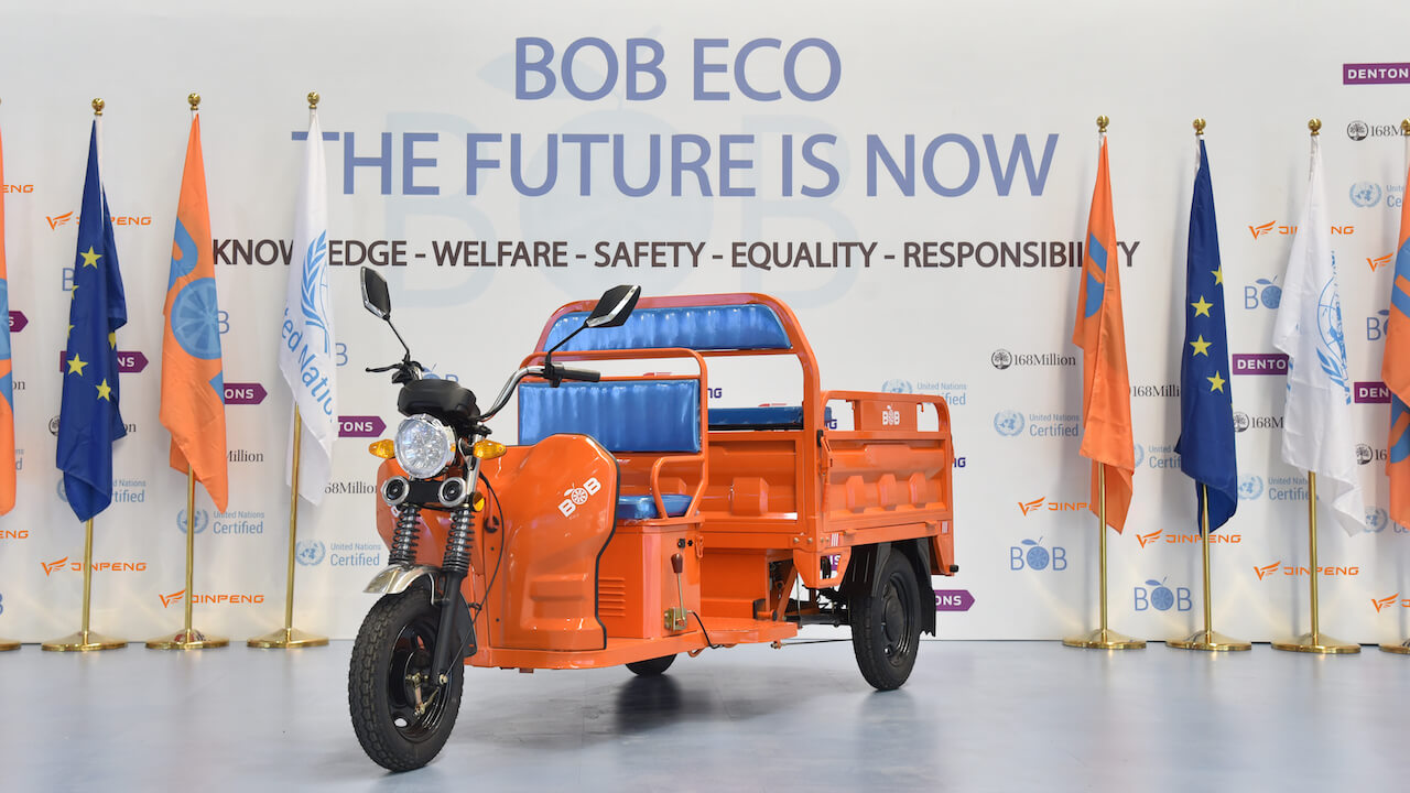 Bob Eco Introduces the first ever Lithium powered E-Tricycle. 
